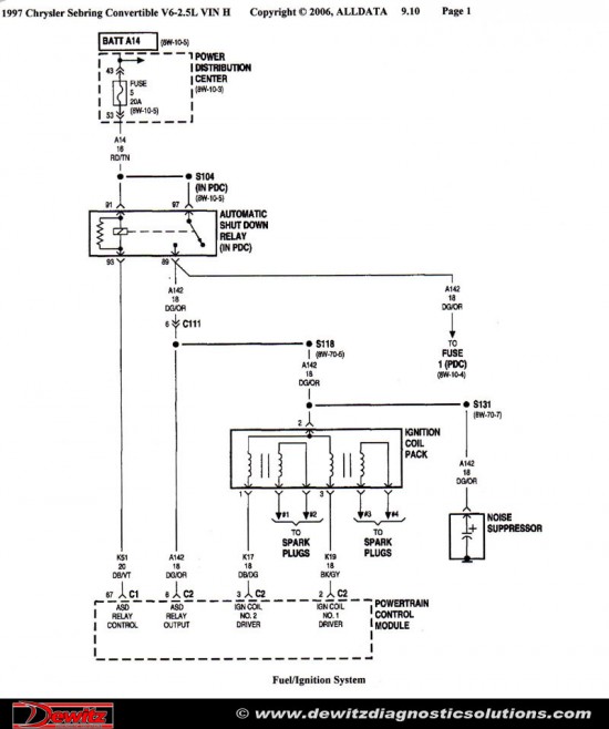 97_sebring_wire_diagram_big | Dewitz Diagnostic Solutions | Automotive
